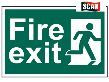 Safety Sign - Fire exit man running right