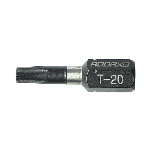 Addax X6 TX20 Torx Impact Driver Bits - 25mm - Pack of 10
