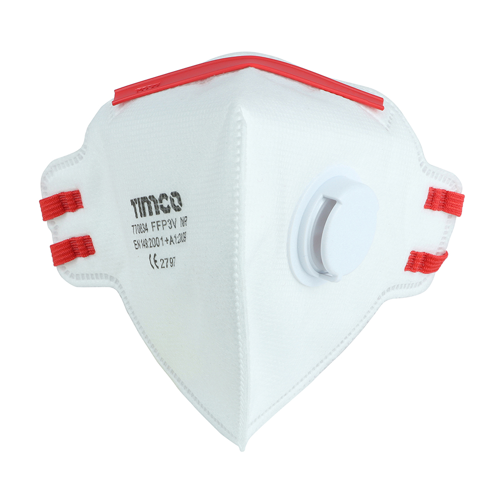 TIMco FFP3 Fold Flat Masks with Valve (Bag of 3)
