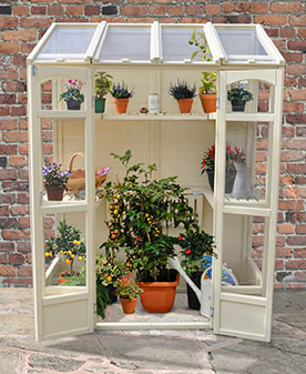 Forest Garden DTS Victorian Tall Wall Greenhouse with Auto Vent 
