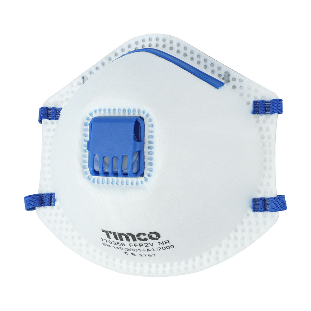 TIMco FFP2 Moulded Masks with Valve (Bag of 3)