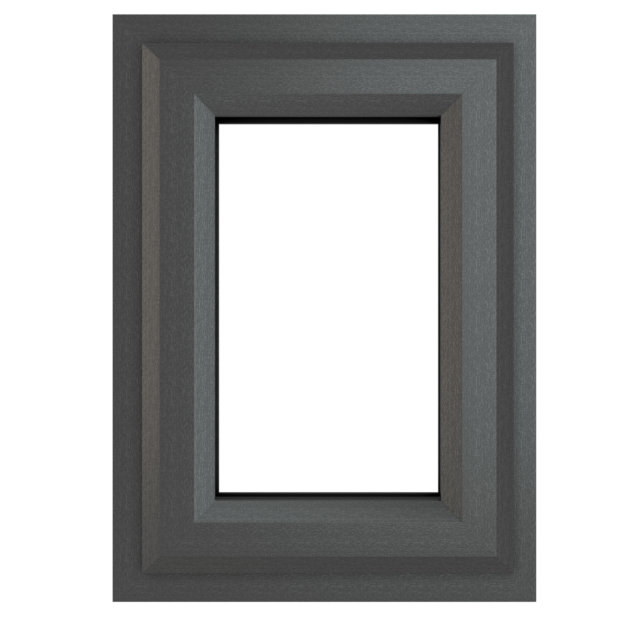 Crystal uPVC Window Grey 7016 external White Internal A Rated Top Opener 440mm x 610mm Clear Glazing