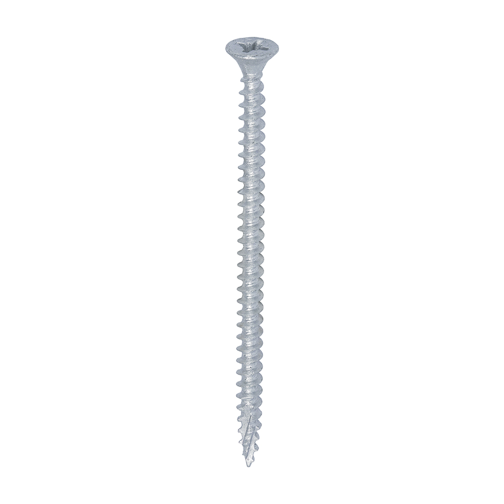 5.0 x 80mm C2 External Strong-Fix SILVER Multi-Purpose Advanced Woodscrews - PZ2 - Double Countersunk (Tub of 110)