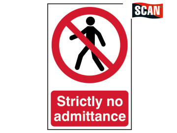 Safety Sign - Strictly no admittance