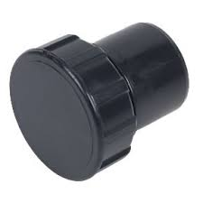40mm Solvent Weld Waste Internal Screwed Access Plug - Black