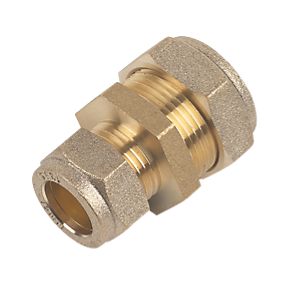 22mm Brass Compression Reducing Coupling to 15mm