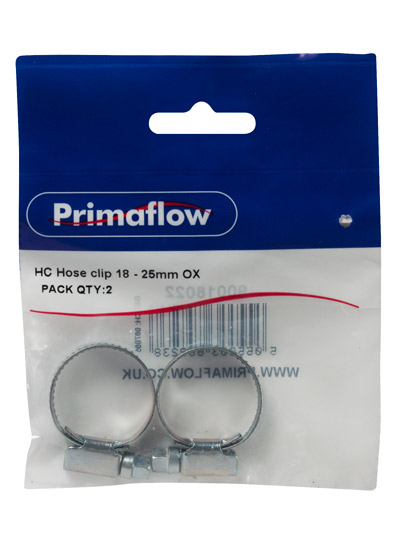 Pre-Packed HC Jubilee Hose clip 18 - 25mm OX (Pack of 2)
