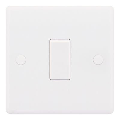Selectric Smooth 10A Plate Light Switch [X-Rated, ATSA] - 1 Gang, 1 Way