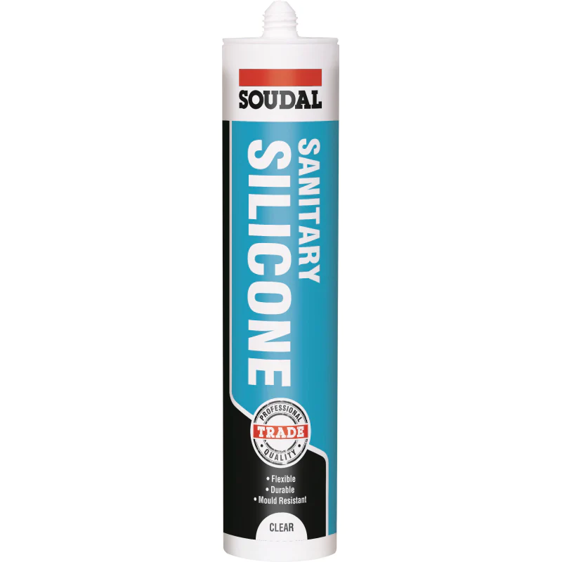 Soudal Trade Plumbers Sanitary 300ml Silicone - Clear 