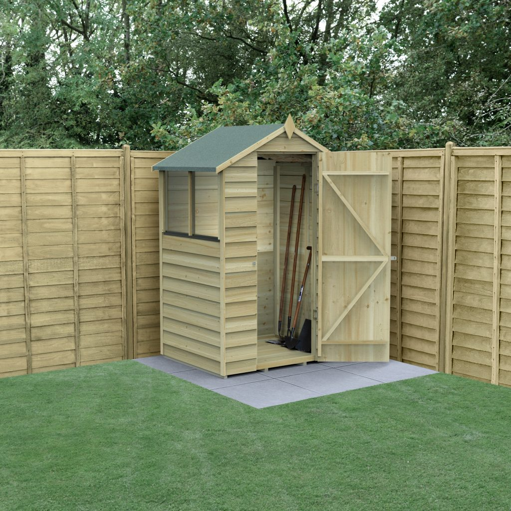 Forest Garden DTS Overlap Pressure Treated 4x3 Apex Shed 