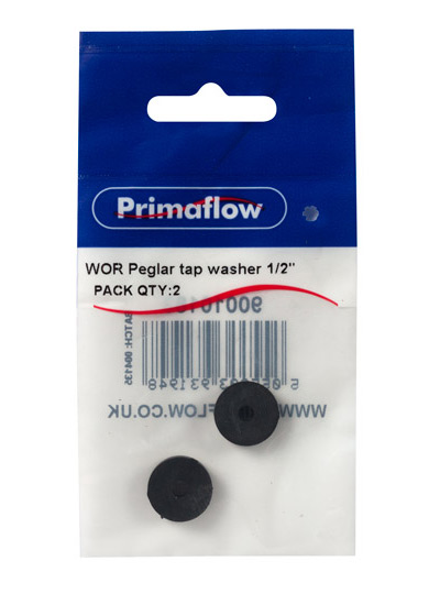Pre-Packed WOR Peglar tap washer 1/2" (Pack of 2)
