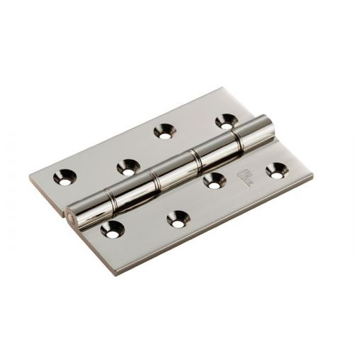 Timco Double Steel Washered Butt Hinge Solid Brass 76 x 50mm - Polished Chrome (Pack of 2)