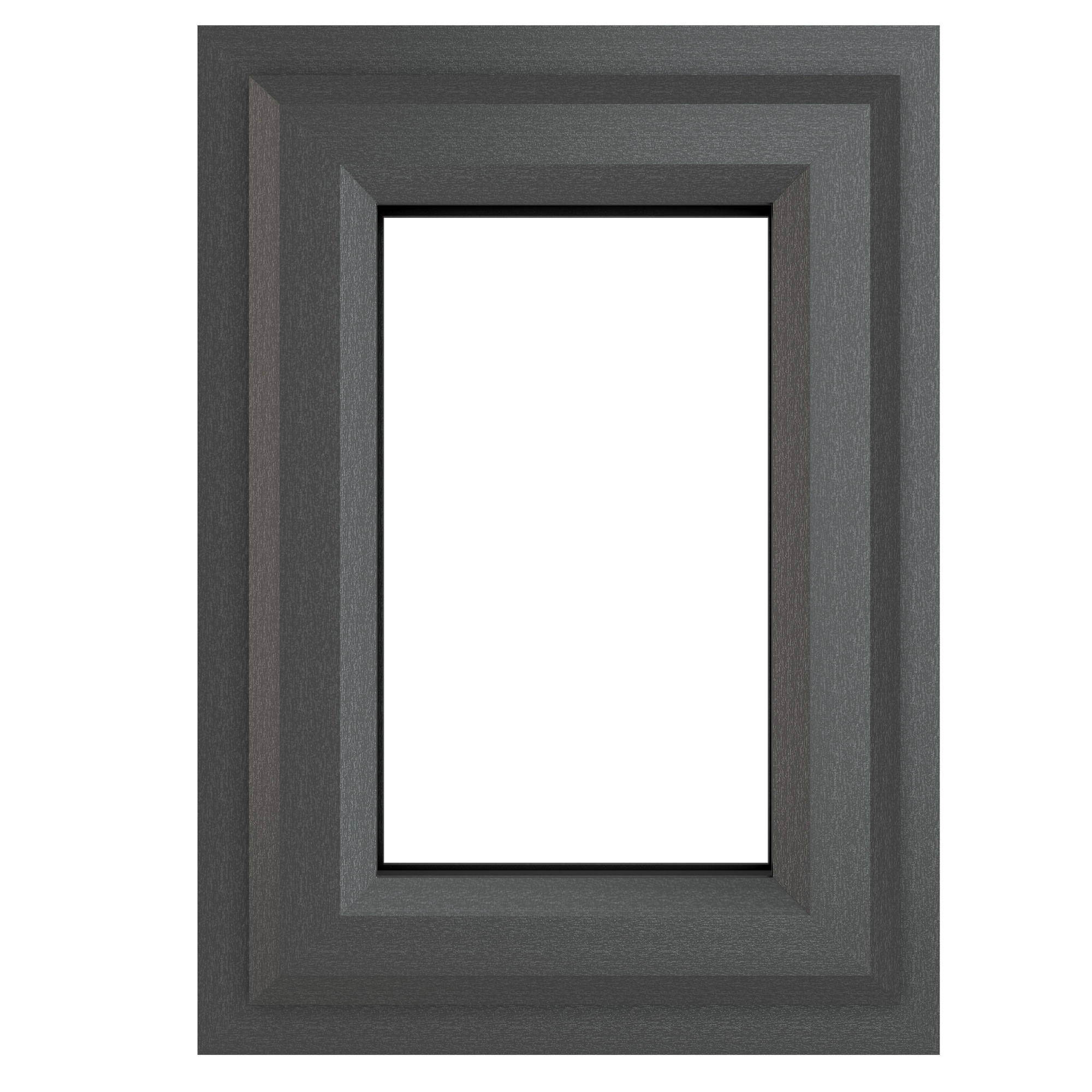 Crystal uPVC Window Grey 7016 external White Internal A Rated Top Opener 610mm x 1040mm Clear Glazing