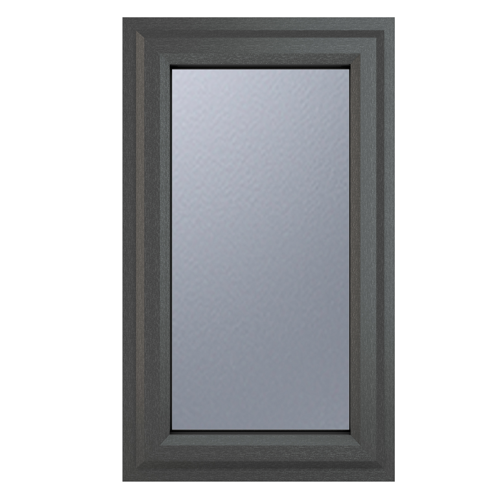 Crystal uPVC Window Grey 7016 external White Internal A Rated Left Hand Side Hung 610mm x 1190mm Obscure Glazing