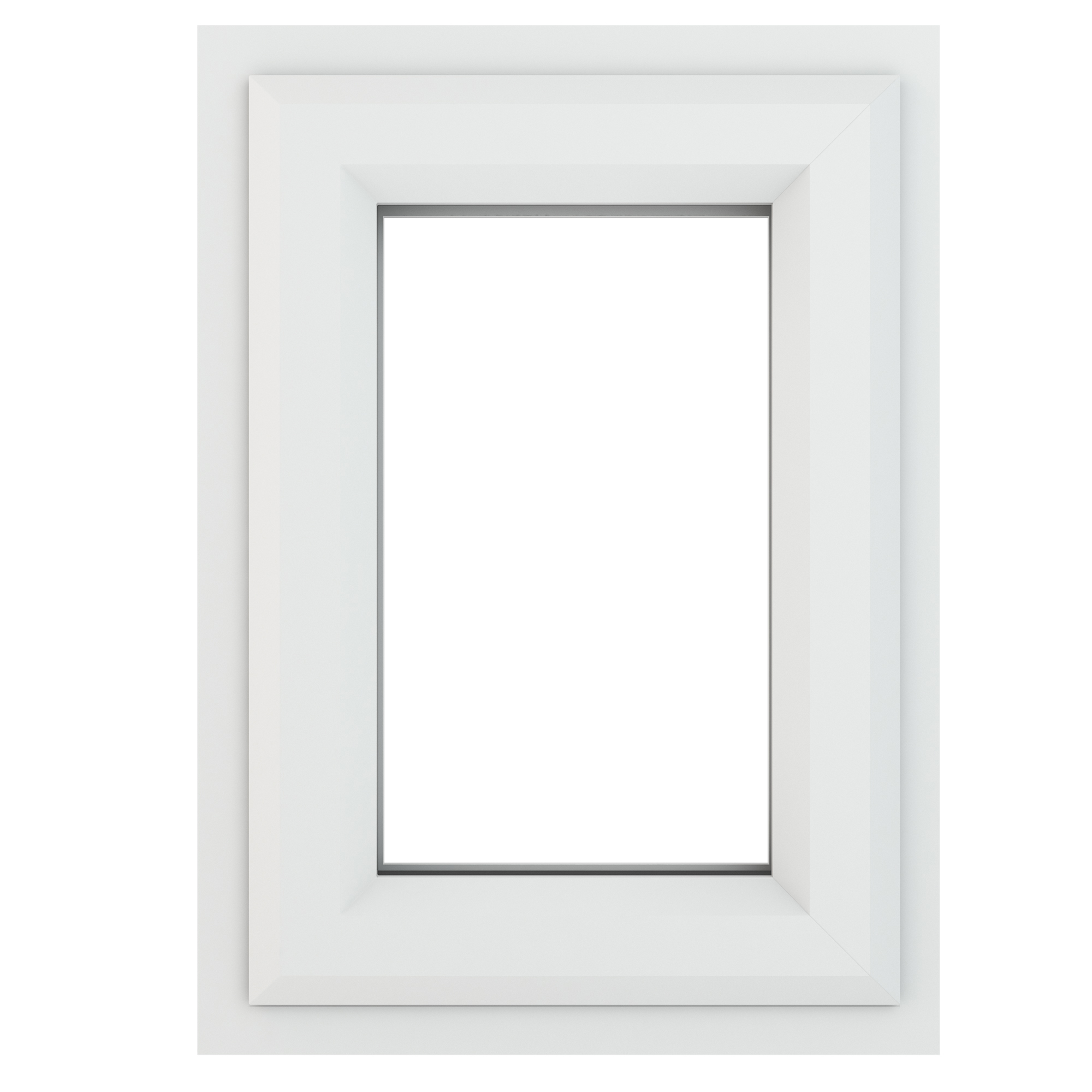 Crystal uPVC Window White A Rated Top Opener 820mm x 820mm Clear Glazing