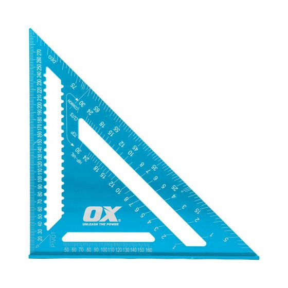 Ox Pro Aluminium Metric Rafter Square - 180mm