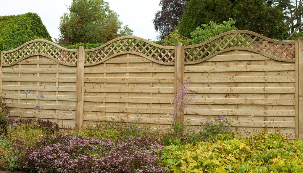 Forest Garden DTS 1.8m x 1.8m Pressure Treated Decorative Europa Prague Fence Panel - Pack of 4 