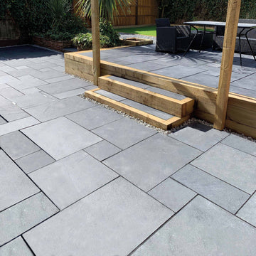 GlobalStone DTS 570-Series 4 Size Indian Sandstone Project Pack - Charred Oak (19.52m2)