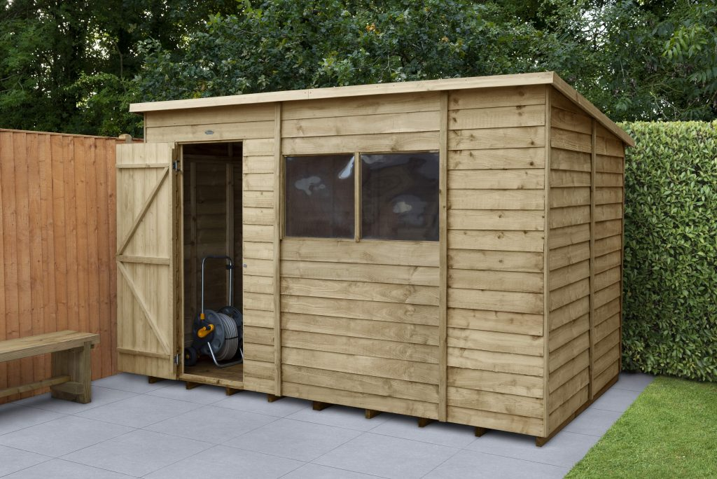 Forest Garden DTS Overlap Pressure Treated 10x6 Pent Shed 