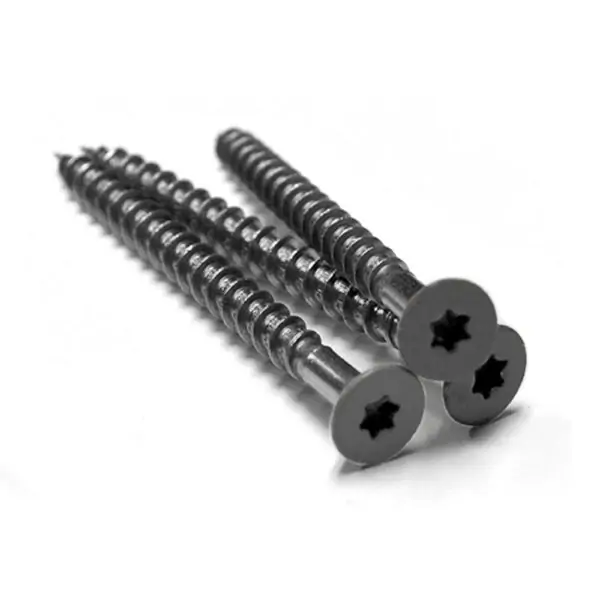BuildDeck Solid Composite Face Fix Stainless Steel coloured Decking Screws - Driftwood - Box of 100