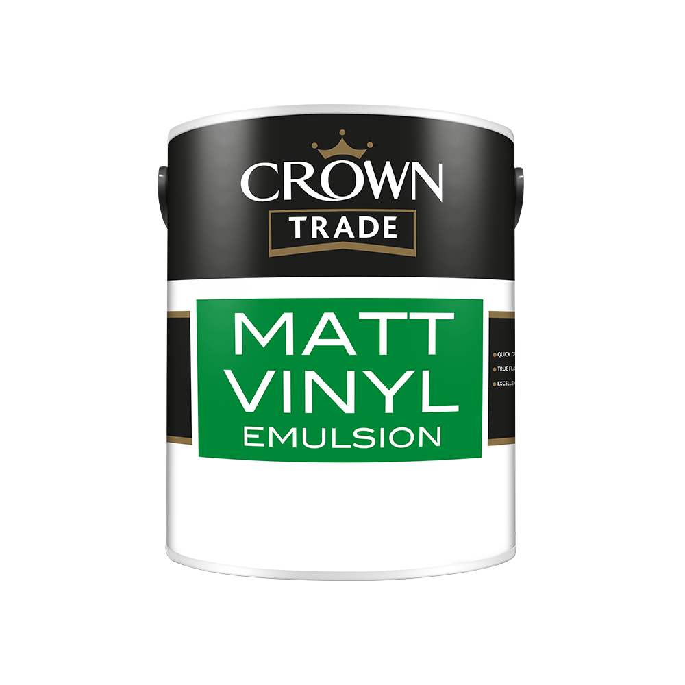Crown Trade - Matt Vinyl Emulsion - White - 2.5L