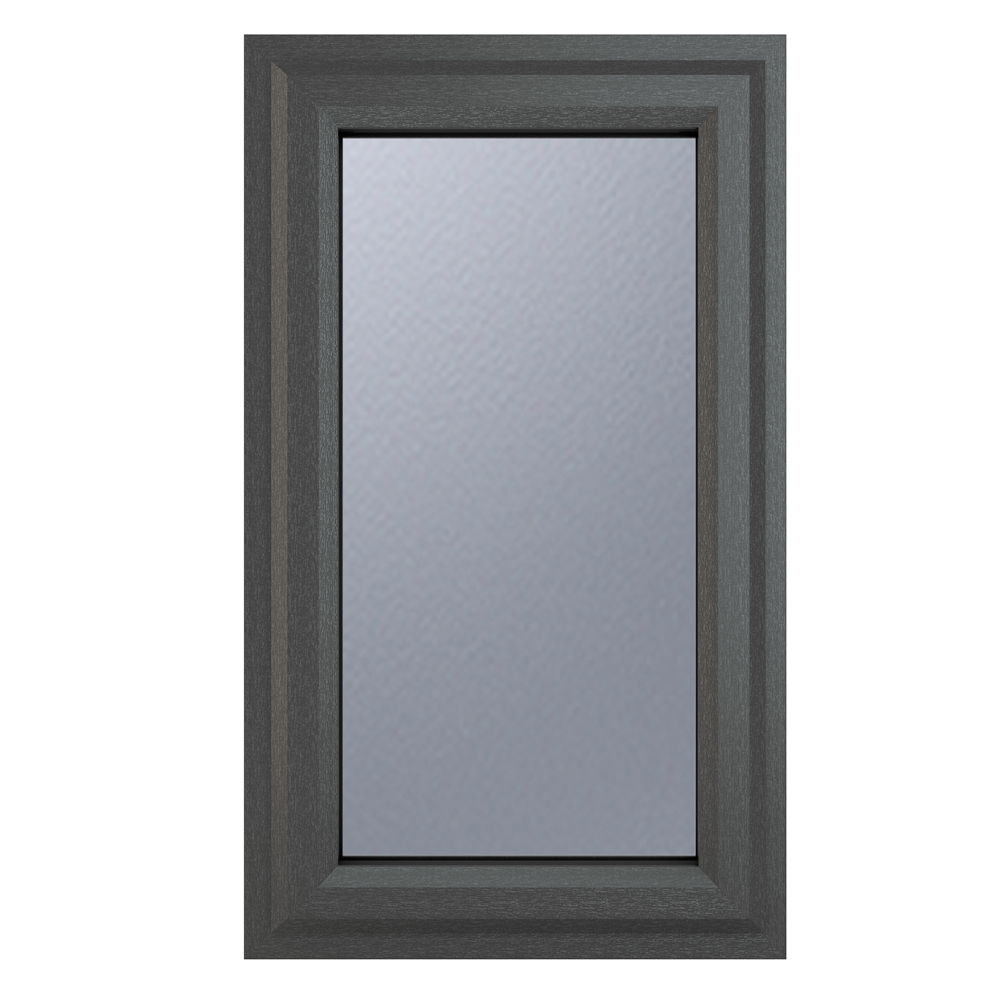 Crystal uPVC Window Grey 7016 external White Internal A Rated Left Hand Side Hung 610mm x 1040mm Obscure Glazing