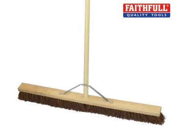 Faithfull 90cm (36") Stiff Bassine Broom (Head, Handle & Stay)