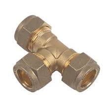 22mm Brass Compression Equal Tee