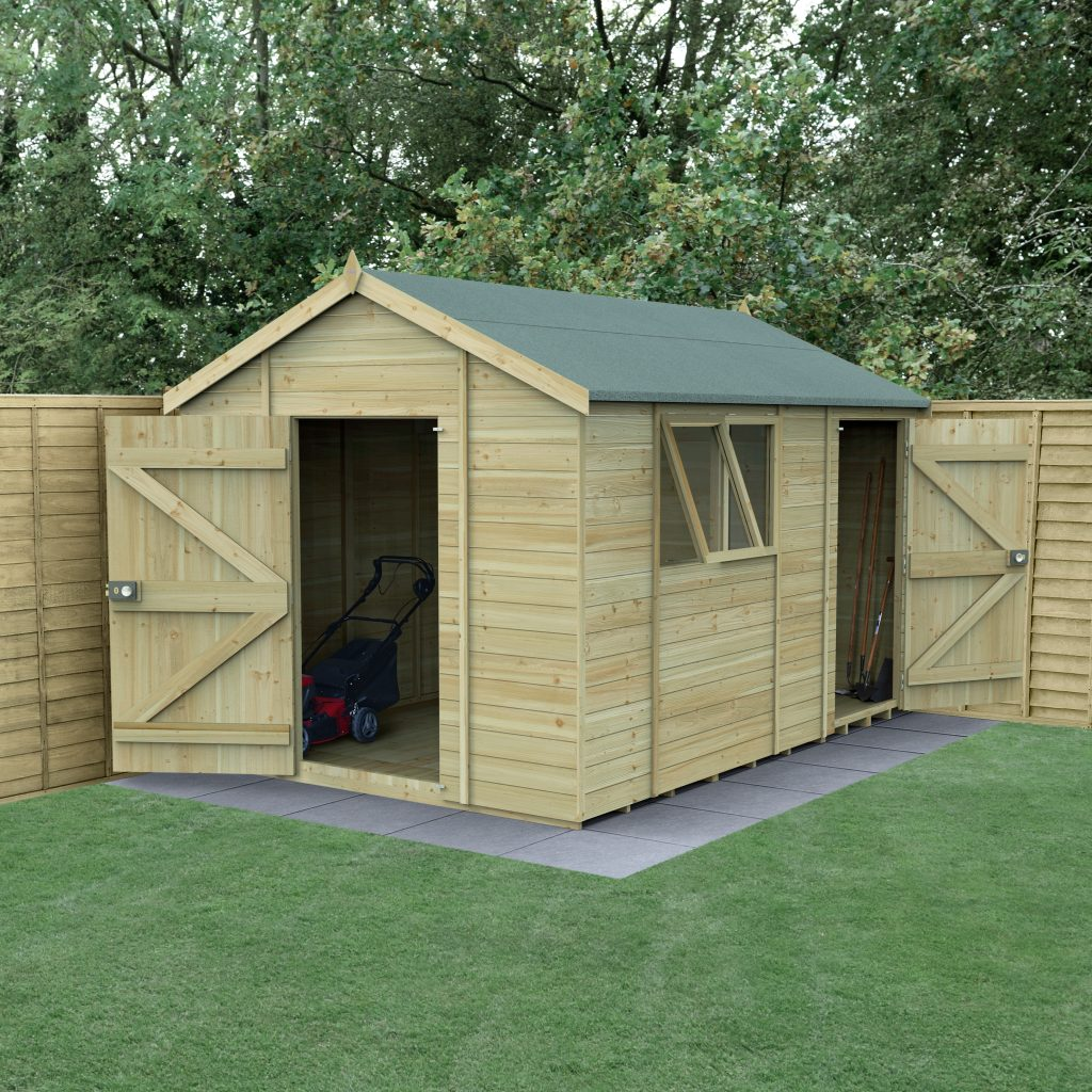 Forest Garden DTS Timberdale 12 X 8 Apex Shed Combo 