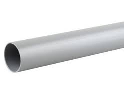 40mm Push Fit Waste Plain Ended 3m Pipe - Grey