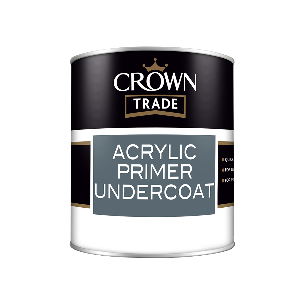 Crown Trade - Acrylic Primer Undercoat - White -2.5L