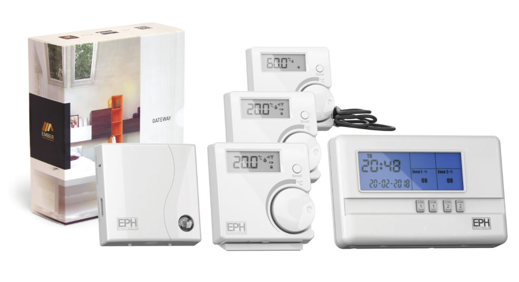 EPH EMBER PACK 6 - 3 Zone Smart Control Pack (Programmer, WiFi Gateway & 2 RF Room Thermostat)