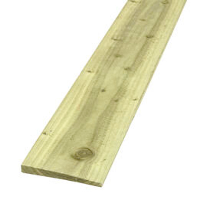 22mm x 100mm (4") Featheredge GREEN Treated Fencing Boards - 1.8m (6')