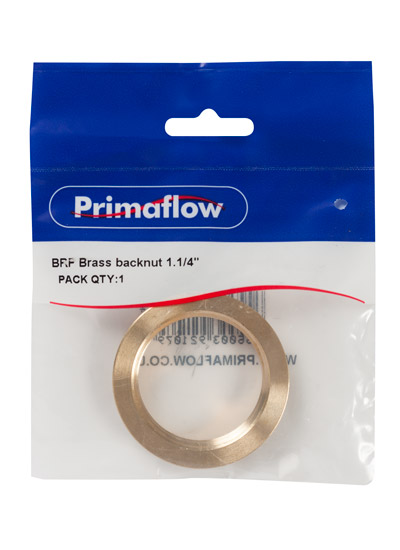 Pre-Packed BRF Brass Backnut 1.1/4" (Pack of 1)