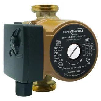 BritTherm Bronze Edition 15-60/130 Secondary Hot Water Circulator Pump (3 Year Warranty)