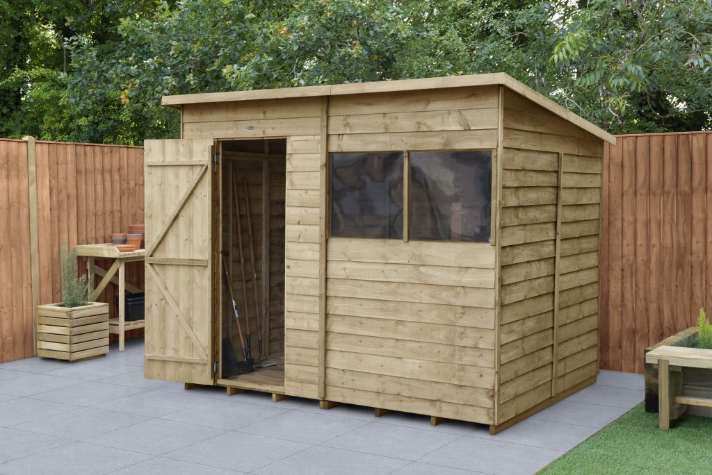 Forest Garden DTS Overlap Pressure Treated 8x6 Pent Shed 