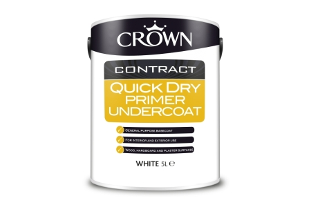 Crown Contract Quick Dry Primer Undercoat (Water Based) - White - 5L