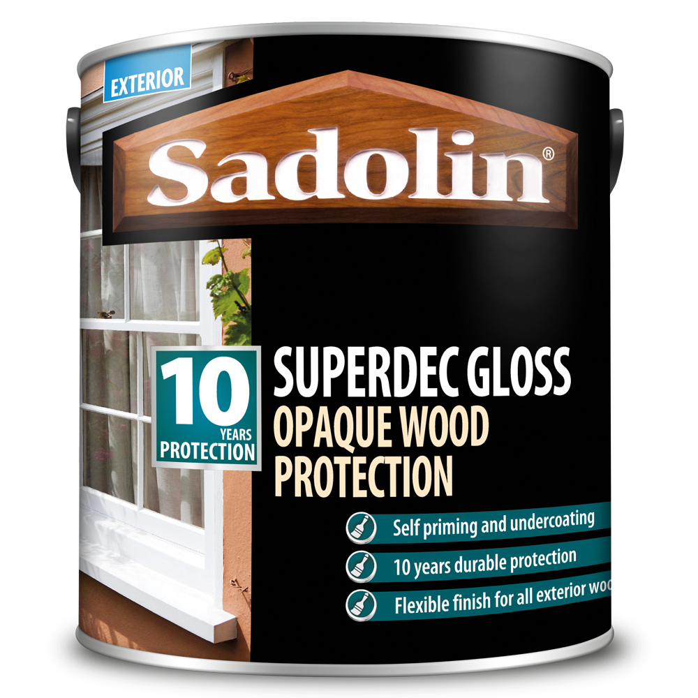 Sadolin Superdec Opaque Wood Protection - 2.5L - Super White Gloss