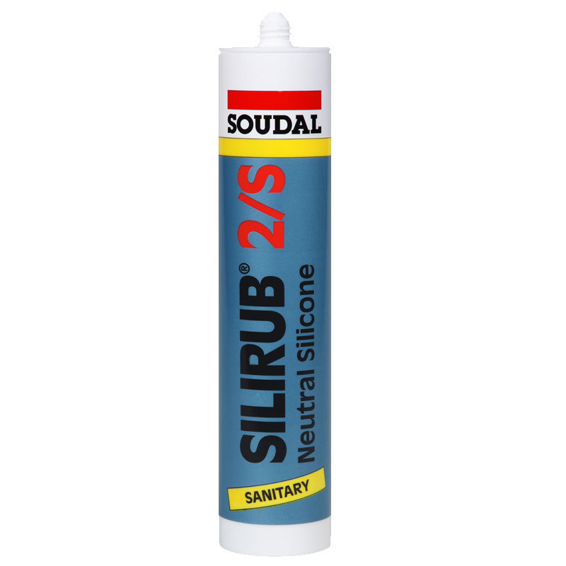 Soudal 310ml Silirub 2S Low Modulus Neutral Cure Sanitary Sealant - Grey