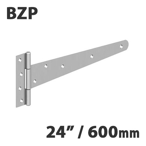 GateMate 600mm (24") Medium Tee Hinges (c/w Screws) - BZP