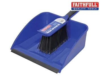Faithfull Large Plastic Dustpan & Brush Set