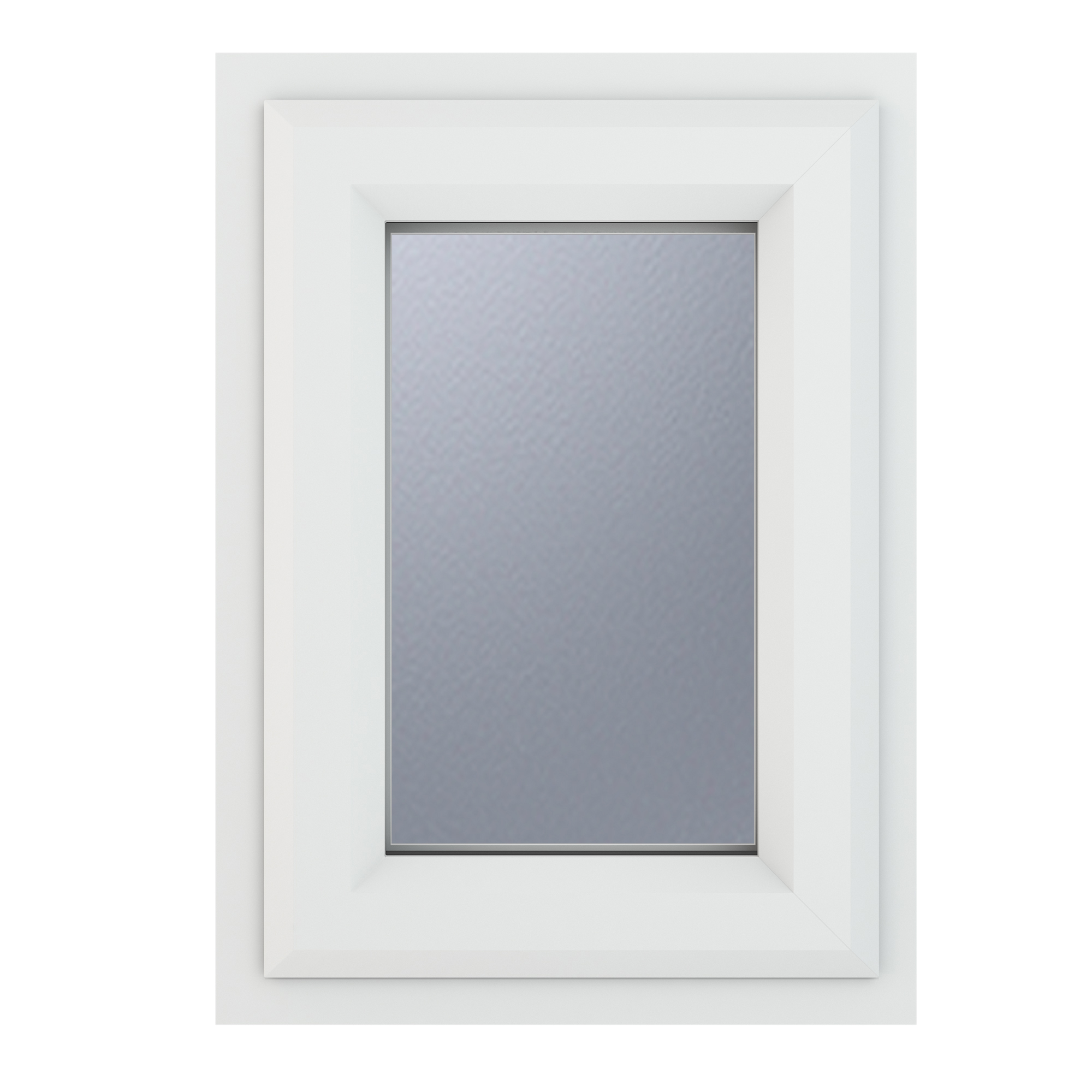 Crystal uPVC Window White A Rated Top Opener 610mm x 610mm Obscure Glazing