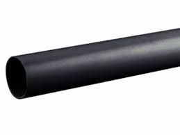 50mm Solvent Weld Waste Plain Ended 3m Pipe - Black