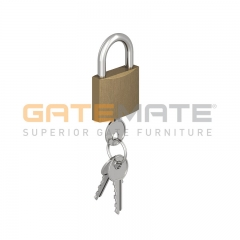 GateMate 50mm (2") Chrome Shackle Brass Padlock