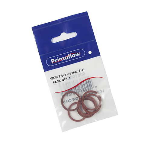 Pre-Packed WOR Fibre washer 3/4" (Pack of 6)