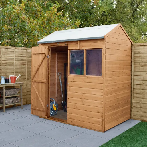 Forest Garden DTS Shiplap Dip Treated 6x4 Reverse Apex Shed 
