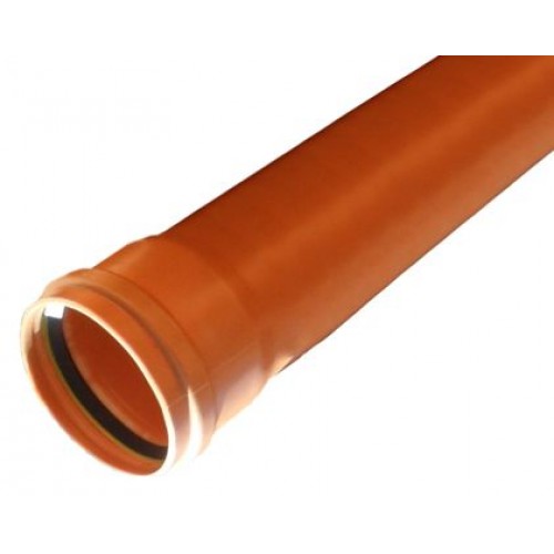 110mm Underground 3 Metre Single Socket Pipe