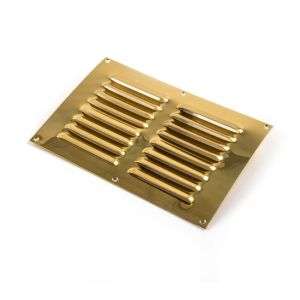 Pre-Packed Vent louvre 9" x 6" - brass anodised