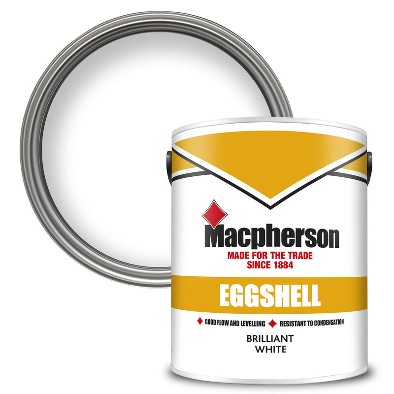 Macpherson Eggshell Paint (Solvent/oil based) - Briliant White - 5L