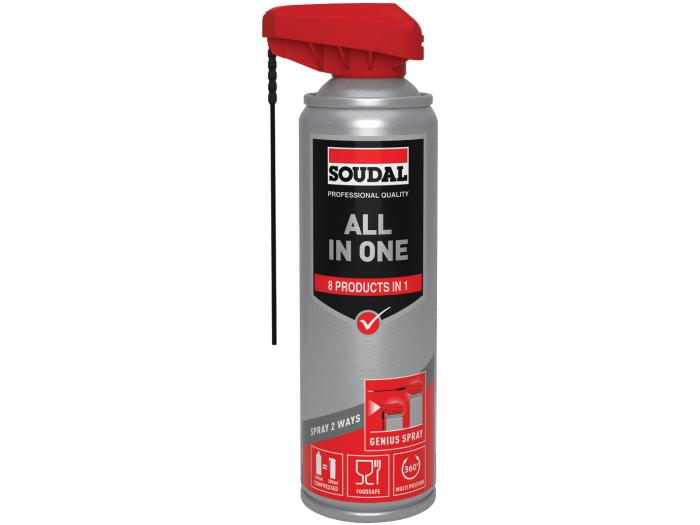 Soudal All In One (8-in-1: Lubricant, rust dissolver and more) - 300ml Genius Spray